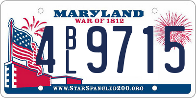 MD license plate 4BL9715