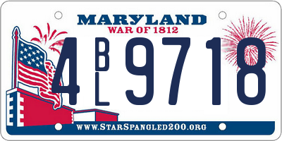 MD license plate 4BL9718