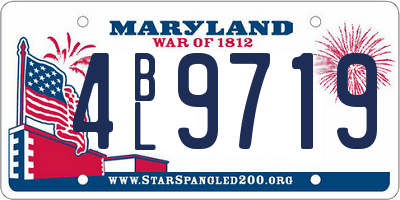 MD license plate 4BL9719