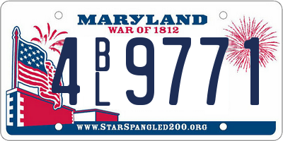 MD license plate 4BL9771