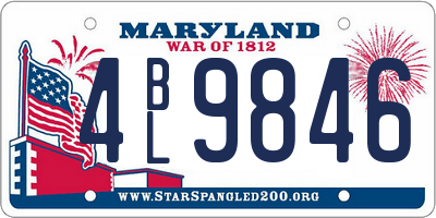 MD license plate 4BL9846
