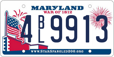 MD license plate 4BL9913