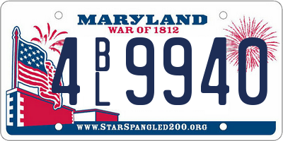 MD license plate 4BL9940