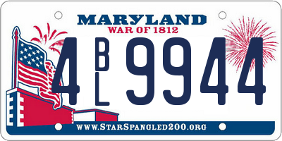 MD license plate 4BL9944