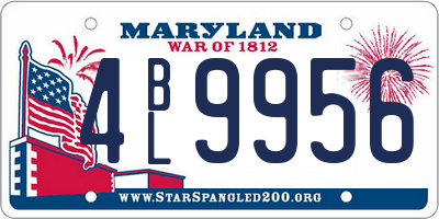 MD license plate 4BL9956