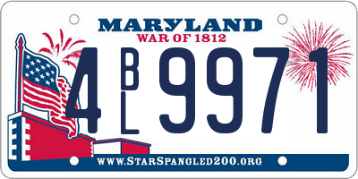 MD license plate 4BL9971