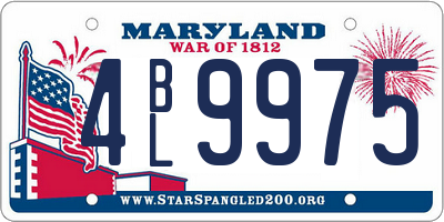 MD license plate 4BL9975