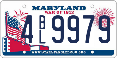 MD license plate 4BL9979
