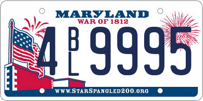 MD license plate 4BL9995