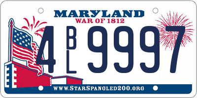 MD license plate 4BL9997