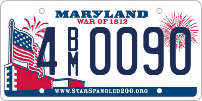 MD license plate 4BM0090