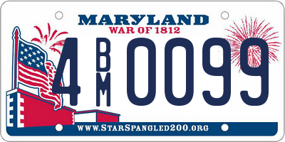 MD license plate 4BM0099