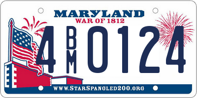 MD license plate 4BM0124