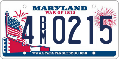 MD license plate 4BM0215