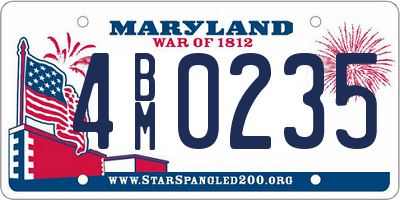 MD license plate 4BM0235