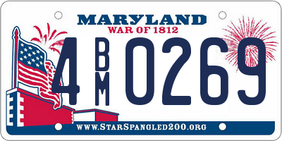 MD license plate 4BM0269