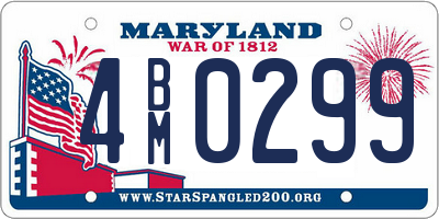 MD license plate 4BM0299