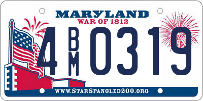 MD license plate 4BM0319