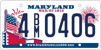 MD license plate 4BM0406