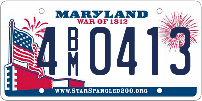 MD license plate 4BM0413