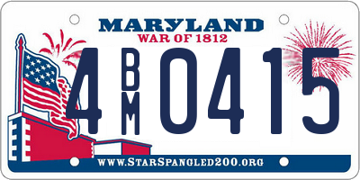MD license plate 4BM0415