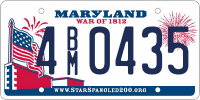 MD license plate 4BM0435
