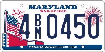 MD license plate 4BM0450