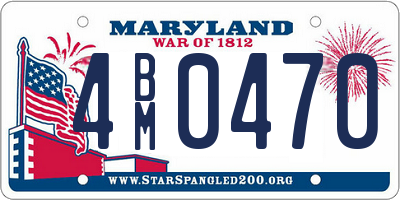 MD license plate 4BM0470