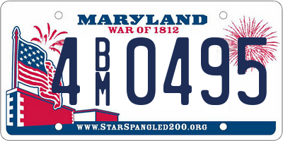 MD license plate 4BM0495