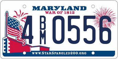 MD license plate 4BM0556