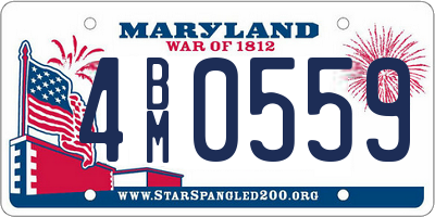 MD license plate 4BM0559