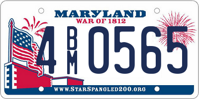 MD license plate 4BM0565