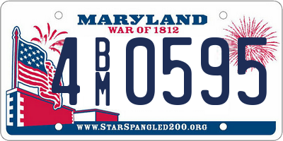 MD license plate 4BM0595