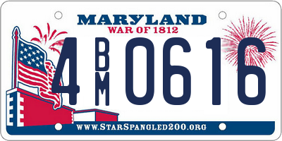 MD license plate 4BM0616