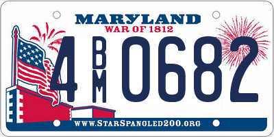 MD license plate 4BM0682
