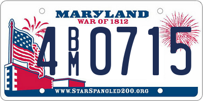 MD license plate 4BM0715