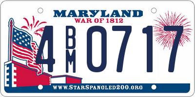 MD license plate 4BM0717
