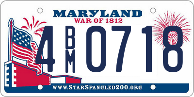 MD license plate 4BM0718