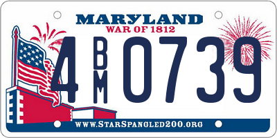 MD license plate 4BM0739