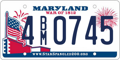 MD license plate 4BM0745