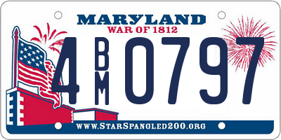 MD license plate 4BM0797