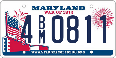 MD license plate 4BM0811