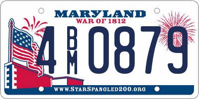 MD license plate 4BM0879