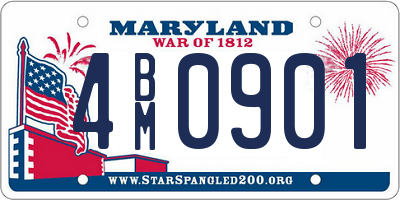 MD license plate 4BM0901