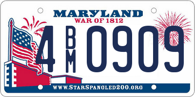 MD license plate 4BM0909
