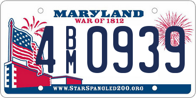 MD license plate 4BM0939