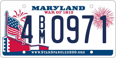 MD license plate 4BM0971