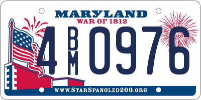 MD license plate 4BM0976