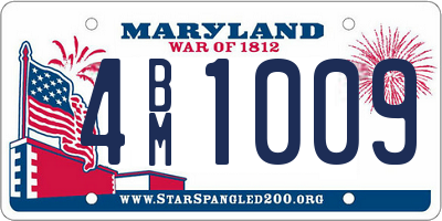 MD license plate 4BM1009