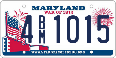 MD license plate 4BM1015